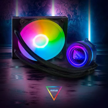 Imagen 3 de Game Factor LQG501 Enfriamiento Líquido AIO 120 mm ARGB Compatible con Generaciones 2023 de AMD e Intel Color Negro
