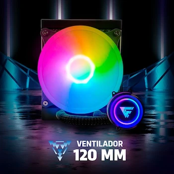 Imagen 5 de Game Factor LQG501 Enfriamiento Líquido AIO 120 mm ARGB Compatible con Generaciones 2023 de AMD e Intel Color Negro