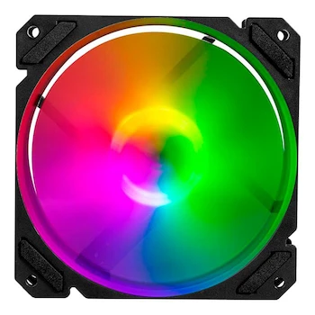 Imagen alusiva al producto Ventilador Gamer Balam Rush EOLOX BLAZE EX70 120mm ARGB Diseño Cuadrado Rainbow Negro 3 Pin BR-938044