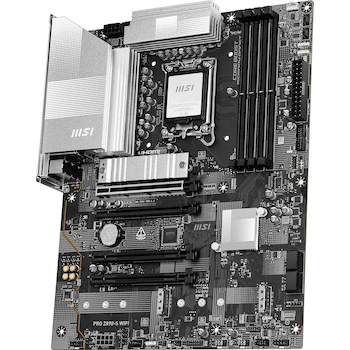Imagen 3 de Placa Base MSI PRO Z890-S WIFI ProSeries, Chipset Intel Z890, Formato ATX, Color Plata, Dimensiones 304.8 x 243.8 mm