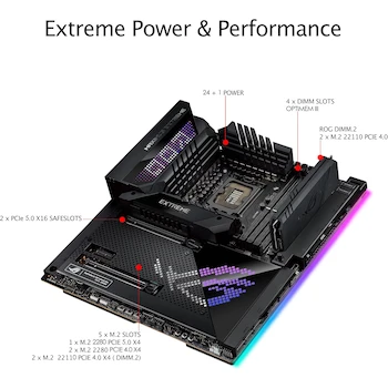 Imagen 5 de ASUS ROG Maximus Z690 Extreme Tarjeta Madre Intel Z690 EATX para Procesadores Intel 12ª Generación