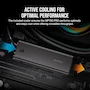 Miniatura de Corsair MP700 Pro con Enfriador de Aire 1 TB M.2 PCIe Gen5 x4 NVMe 2.0 SSD M.2 2280 TLC NAND de Alta Densidad Negro