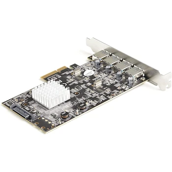 Imagen 4 de StarTech.com PEXUSB314A2V2 4-Port USB PCIe Card - USB 3.1/3.2 Gen 2 Type-A PCI Express Expansion Card - 2 Controllers - 4x USB-A - Black - Dimensions 0.7 x 5.9 x 4.7 inches - Weight 4.4 oz