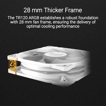 Imagen 2 de ASUS TUF Gaming TR120 120mm ARGB Reverse Blade White - Paquete Triple de Ventiladores