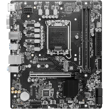 Imagen 3 de MSI PRO B760M-E DDR4 Tarjeta Madre Micro ATX LGA 1700 Intel B760 2x DDR4 1x M.2 PCIe 4.0
