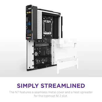 Imagen 4 de NZXT N7 B650E - N7-B65XT-W1 - AMD B650 chipset (Supports AMD 7000 Series CPUs) - ATX Gaming Motherboard - White