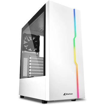 Imagen de referencia para Sharkoon RGB Slider WH ATX Midi Tower Caja Blanca con Panel de Vidrio Templado