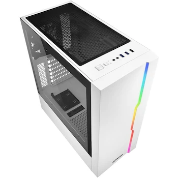 Imagen 3 de Sharkoon RGB Slider WH ATX Midi Tower Caja Blanca con Panel de Vidrio Templado