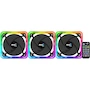 Miniatura de Pack de 3 Ventiladores Aerocool Edge 14 Pro RGB, 140mm, Negro, con Hub de Control H66F y Controlador Remoto
