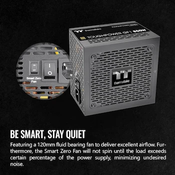 Imagen 4 de Thermaltake GF1 (2024) Fuente de Alimentación Totalmente Modular ATX 850W 80 Plus Gold Ultra Silenciosa Zero RPM PS-TPD-0850FNFAGU-P