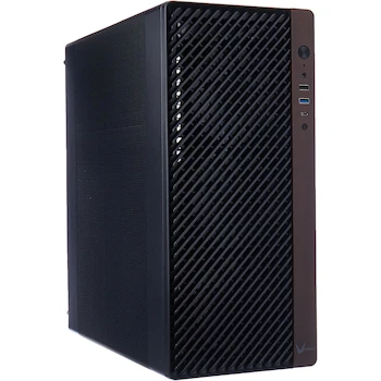 Imagen alusiva al producto Gabinete PC Formula V Line Timberline T2 Negro con Panel Frontal de Madera, Torre Media, Dimensiones 385x180x415mm, Peso Neto 4.72kg, Peso Bruto 5.52kg, Material Acero 0.6mm SPCC y ABS + Madera, Soporta Motherboards ATX/Micro ATX/Mini-ITX