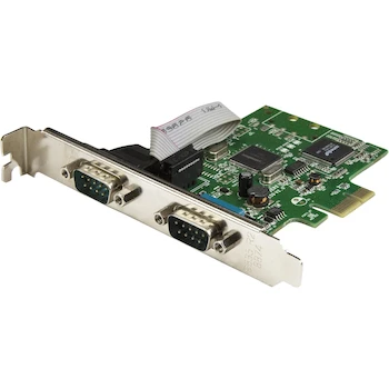 Imagen alusiva al producto StarTech.com PEX2S1050 Tarjeta Adaptadora PCI Express Serial RS232 de 2 Puertos, Perfil Bajo y Estándar, Dimensiones 103 mm (L) x 120 mm (W) x 20 mm (H), Peso 61 g