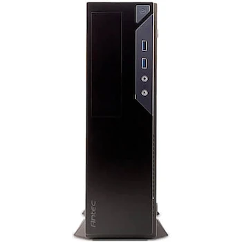 Imagen 2 de Antec VSK2000-U3_US - Carcasa para Computadora Slim Micro ATX Negra, Ventilador de 92 mm Incluido, Dimensiones 356 mm (D) x 338 mm (W) x 102 mm (H), Soporte para Placas Madre Micro-ATX y Mini-ITX, Bahías de Unidad 1x5.25" 1x3.5" 1x2.5", Serie VSK