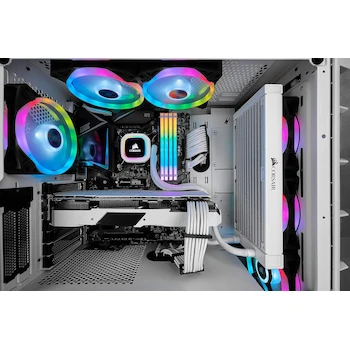 Imagen 2 de Corsair QL Series QL120 RGB 120mm LED Fan Triple Pack Black with Lighting Node Core