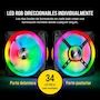 Miniatura de Corsair QL Series QL120 RGB 120mm LED Fan Triple Pack Black with Lighting Node Core