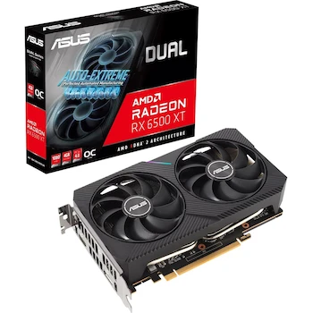 Imagen de referencia para ASUS Dual Radeon RX 6500 XT OC Edition 4GB GDDR6 Negro