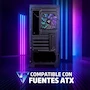 Miniatura de Vorago Game Factor CSG560 Gabinete Gamer Micro ATX Optical Infinity RGB Negro con Panel Lateral Cristal Templado Sin Fuente