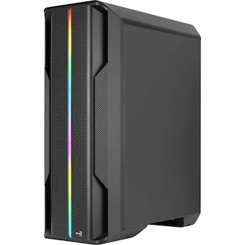 Imagen 2 de Aerocool Splinter Duo ARGB ATX Mid Tower Case, 3 Ventiladores Duo 12 ARGB, Panel Frontal ARGB, Negro
