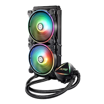 Imagen de referencia para XPG Levante 240, Radiador de Refrigeración Líquida de CPU con Dos Ventiladores ARGB, Color Negro (Modelo: LEVANTE240-BKCWW)