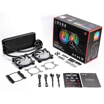 Imagen 4 de XPG Levante 240, Radiador de Refrigeración Líquida de CPU con Dos Ventiladores ARGB, Color Negro (Modelo: LEVANTE240-BKCWW)