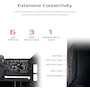 Miniatura de ASUS Gabinete Gaming ROG Z11 Media Torre Mini-ITX/DTX Diseño Inclinación 11° Paneles Vidrio Templado USB 3.2 Gen 2 Tipo C Frontal ARGB Negro