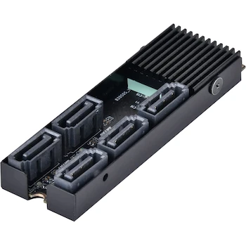 Imagen 5 de SilverStone Technology ECS07 Tarjeta de expansión de Almacenamiento SATA Gen3 de 5 Puertos sin Raid M.2 PCIe SST-ECS07, Dimensiones 24.8mm (W) x 10.3mm (H) x 80.5mm (D)