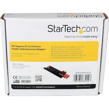 Imagen 5 de StarTech.com PEX1TO162 PCI Express x1 a x16 Low Profile Slot Extension Adapter - Adaptador PCIe x1 a x16 TAA