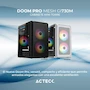Miniatura de Gabinete Mini Torre Acteck Doom Pro Mesh GI730 / MAX MB M-ATX Fuente ATX 600 W / 1x USB 3.0 + 1x USB 2.0 + 3xFan FRGB 120mm / Panel Izq Cristal Templado + Frente Mesh / Blanco / Dimensiones 191x326x353 mm