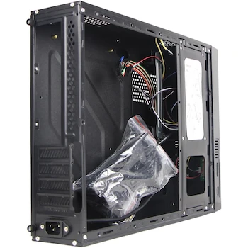 Imagen 4 de Stylos Gabinete de Oficina Keelan Slim ITX Slim-Desktop Mini ITX con 2xUSB 1.0, 1xUSB 3.0, Puerto 3.5mm, Línea Roja y Fuente de Poder 550W