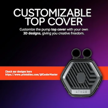 Imagen 3 de Cooler Master MasterLiquid 360 Atmos Stealth - Enfriador Líquido AIO 360mm, Bomba Doble Cámara, Cubierta Personalizada, Mobius 120 PWM, Negro, AMD AM5/AM4, Intel LGA 1851/1700