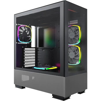 Imagen de referencia para Montech Sky Two Negro ATX Gaming Mid Tower Estuche para Computadora Tipo C, Modelo B0BNT962NF, Serie Sky, Compatible con ATX/Micro-ATX/Mini-ITX, Altura 19.29 Pulgadas, Torre Mediana, Origen China