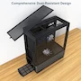 Miniatura de Montech Sky Two Negro ATX Gaming Mid Tower Estuche para Computadora Tipo C, Modelo B0BNT962NF, Serie Sky, Compatible con ATX/Micro-ATX/Mini-ITX, Altura 19.29 Pulgadas, Torre Mediana, Origen China