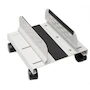 Miniatura de Syba Mobile Desktop Tower Computer Floor Stand Rolling Caster Wheels Steel White Adjustable Width 6 to 10 Inches SY-ACC65056