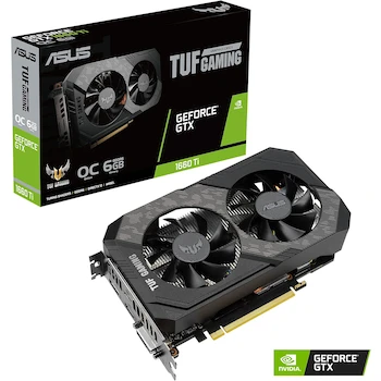 Imagen 2 de Tarjeta Gráfica Asus TUF Gaming Nvidia GeForce GTX 1660 Ti EVO OC Edition, Modelo TUF-GTX1660TI-O6G-EVO-GAMING, Serie TUF Gaming, Capacidad 6GB GDDR6, Diseño Compacto