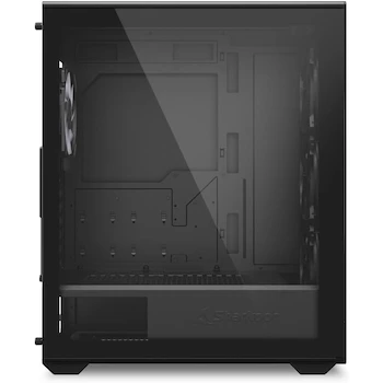 Imagen 4 de Sharkoon VK2 RGB Black Mid-Tower ATX PC Case - Dimensions: 40.4 x 20.6 x 48.7 cm, Weight: 6.1 kg, Drive Bays: 2 x 3.5" & 4 x 2.5", Expansion Slots: 7, Max GPU Length: 37.5 cm, Max CPU Cooler Height: 16 cm, Max PSU Length: 21 cm