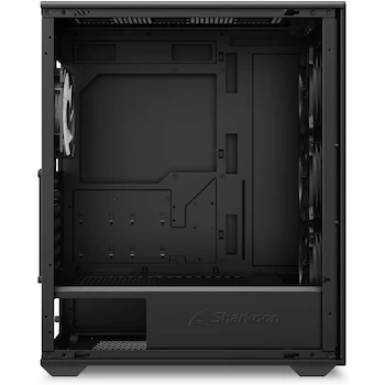Imagen 5 de Sharkoon VK2 RGB Black Mid-Tower ATX PC Case - Dimensions: 40.4 x 20.6 x 48.7 cm, Weight: 6.1 kg, Drive Bays: 2 x 3.5" & 4 x 2.5", Expansion Slots: 7, Max GPU Length: 37.5 cm, Max CPU Cooler Height: 16 cm, Max PSU Length: 21 cm