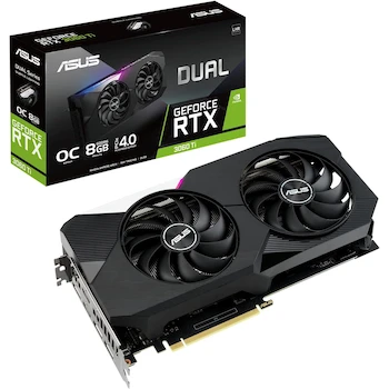 Imagen de referencia para Asus Tarjeta Gráfica Nvidia GeForce RTX 3060 Ti V2 OC Edition DUAL-RTX3060TI-O8G-V2 8GB GDDR6 LHR