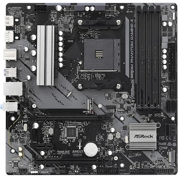Imagen 2 de ASRock B550M Phantom Gaming 4 - Placa Base Micro ATX AMD B550 Socket AM4 Negra