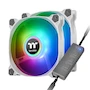 Miniatura de Thermaltake Pure Duo 140 mm ARGB White CL-F098-PL14SW-B Ventilador de Caja/Radiador con 2 Anillos de Luz 18 LED Direccionables 9 Aspas Rodamiento Hidráulico (Pack de 2)