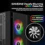 Miniatura de GAMDIAS AURA GC2 Negro Torre Media ATX Carcasa para Computadora con Ventana de Vidrio Templado Lateral, Soporta Placas Base ATX/Micro-ATX/Mini-ITX, 7 Ranuras de Expansión, Bahías de Unidad 2x3.5" o (1x2.5"+1x3.5") + 2x2.5", Dimensiones 305x200x430mm