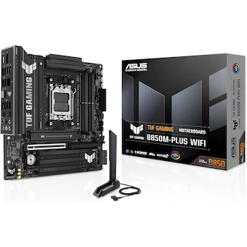 Imagen de referencia para ASUS TUF Gaming B850M-PLUS WiFi - Placa Base AMD AM5 mATX (AMD B850, DDR5, PCIe 5.0, WiFi 6E, Aura Sync)