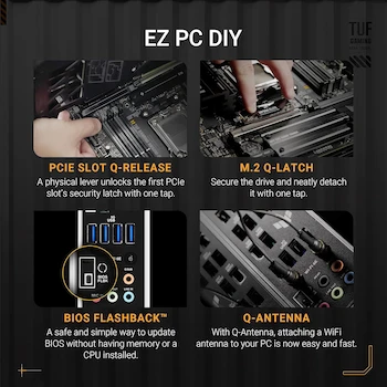 Imagen 4 de ASUS TUF Gaming B850M-PLUS WiFi - Placa Base AMD AM5 mATX (AMD B850, DDR5, PCIe 5.0, WiFi 6E, Aura Sync)