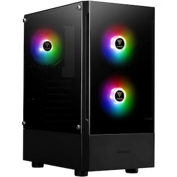 Imagen de referencia para Gabinete para PC GAMDIAS TALOS E3 Negro Mid Tower ATX, Dimensiones 363 x 210 x 447 mm, Peso Neto 4.72 kg, Soporte para Placas Madre ATX, Micro-ATX, Mini-ITX, Serie TALOS