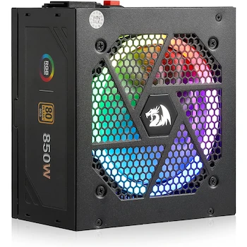 Imagen de referencia para Redragon RGPS-850W 80+ Gold 850W ATX 3.0 PCIe 5.0 Fuente de Alimentación Totalmente Modular Ventilador RGB Smart Eco Compacta 160mm