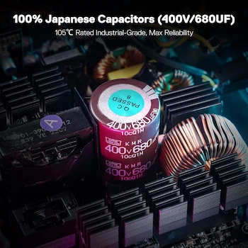 Imagen 3 de Redragon RGPS-850W 80+ Gold 850W ATX 3.0 PCIe 5.0 Fuente de Alimentación Totalmente Modular Ventilador RGB Smart Eco Compacta 160mm