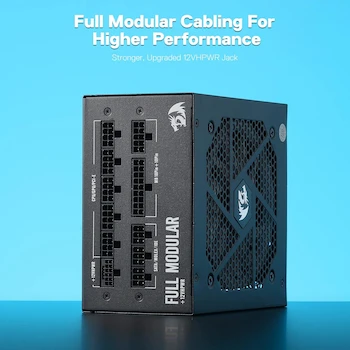 Imagen 5 de Redragon RGPS-850W 80+ Gold 850W ATX 3.0 PCIe 5.0 Fuente de Alimentación Totalmente Modular Ventilador RGB Smart Eco Compacta 160mm