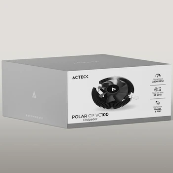 Imagen 5 de ACTECK Disipador CPU POLAR CP VC100 80mm LGA 1700 AM5 3-pin Negro AC-936736