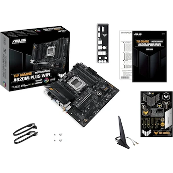 Imagen 4 de ASUS TUF Gaming A620M-PLUS (WiFi) AMD AM5 Ryzen 7000 microATX Gaming Motherboard