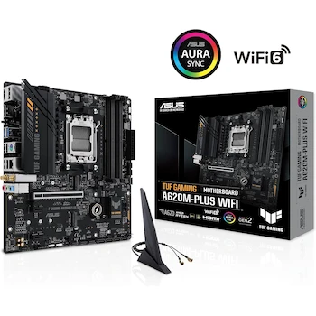 Imagen 5 de ASUS TUF Gaming A620M-PLUS (WiFi) AMD AM5 Ryzen 7000 microATX Gaming Motherboard