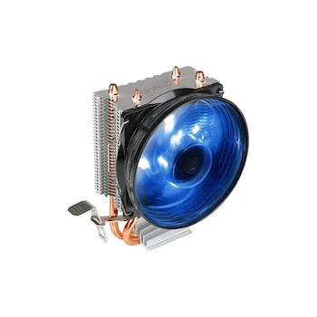 Imagen de referencia para Antec A30 Pro Enfriador de Aire para CPU con Ventilador LED Azul de 90 mm, Dimensiones 95 x 62 x 122 mm, Compatible con Intel LGA 775/115X/1200/1700 y AMD AM5/AM4/FM2/FM1/AM3+/AM3/AM2+/AM2, 2 Heat Pipes Φ6 mm, Aletas de Aluminio